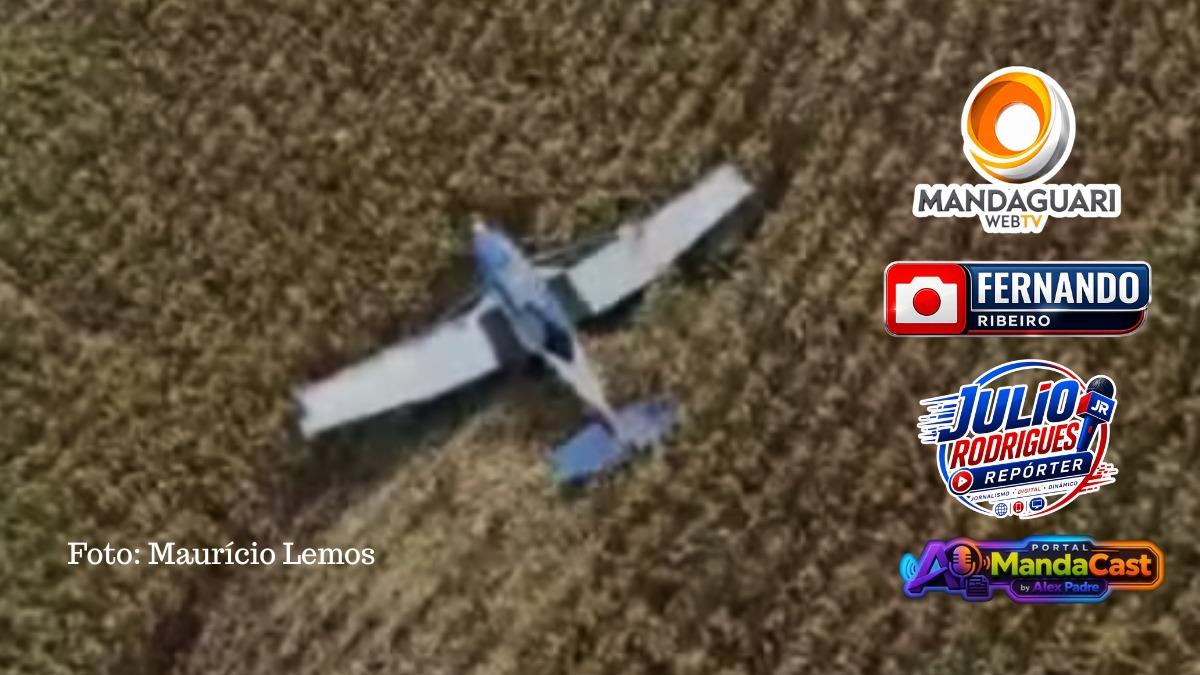 Aeronave cai em área rural de Marialva nesta segunda (22).