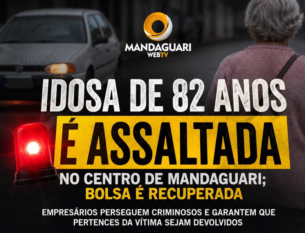 Idosa de 82 anos é alvo de assalto no centro de Mandaguari; bolsa é recuperada após perseguição