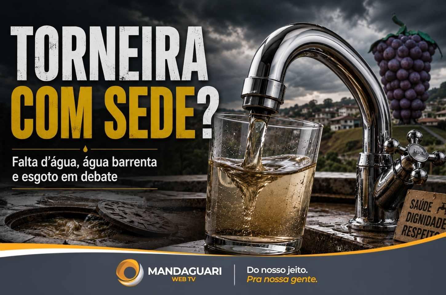 MARIALVA INOVA DE NOVO: AGORA ATÉ A TORNEIRA ESTÁ COM SEDE E BEBE A ÁGUA DO MORADOR