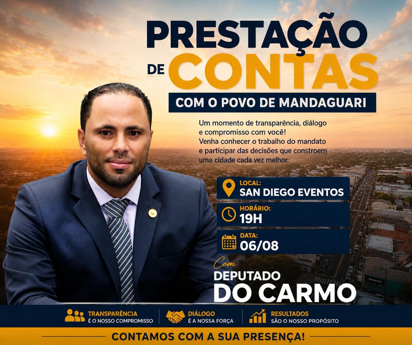 Prestação de Contas com o Deputado Do Carmo reúne população de Mandaguari
