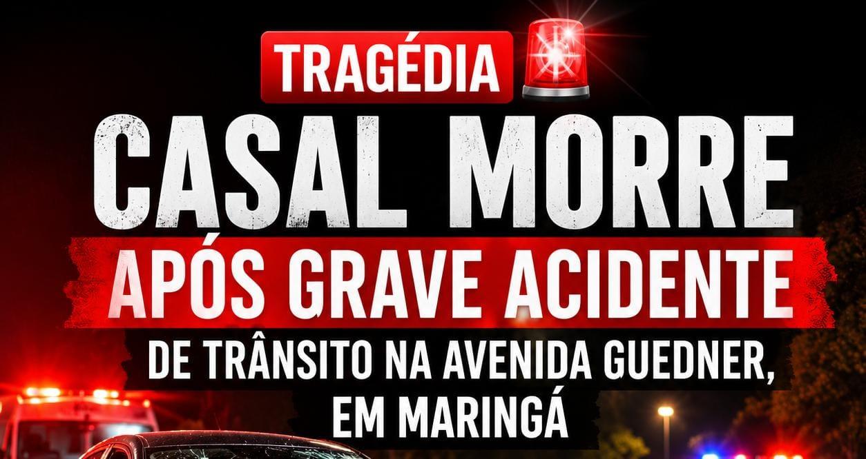 Casal morre após grave acidente de trânsito na Avenida Guedner, em Maringá