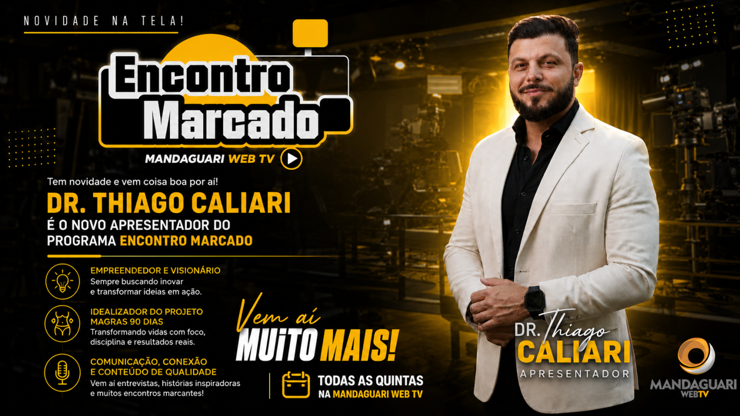 Dr. Thiago Caliari assume o comando do programa Encontro Marcado na Mandaguari WebTV