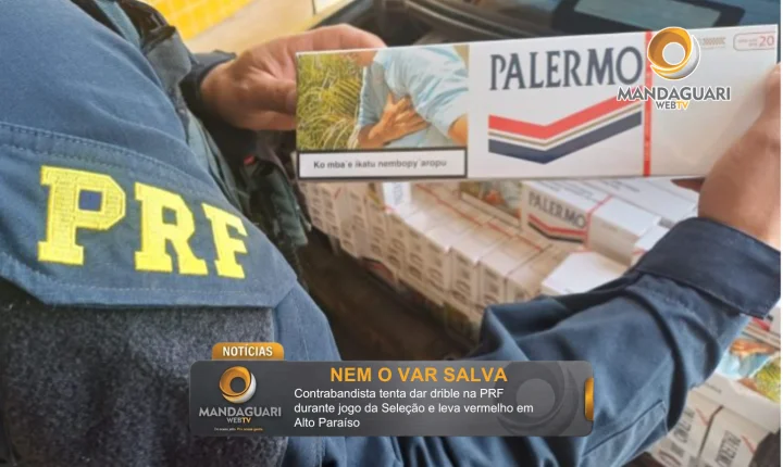 Homem tenta usar jogo do Brasil na Copa como 'cortina de fumaça' para contrabando e acaba preso pela PRF