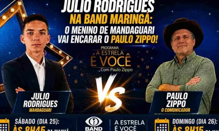 Julio Rodrigues, da Mandaguari WebTV, é convidado para participar de programa da Band Maringá