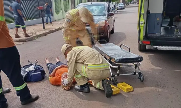 FUNCIONÁRIA CAI DE CAMINHÃO DE COLETA EM MANDAGUARI
