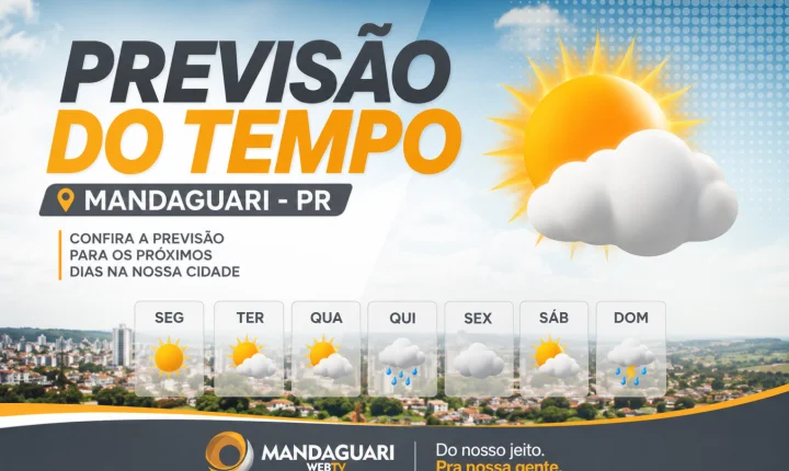 Semana começa com temperaturas amenas e pode terminar com chuva em Mandaguari